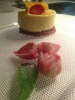  Mango-Kokost�rtchen an gebackener Erdbeere. Ein Hammer.